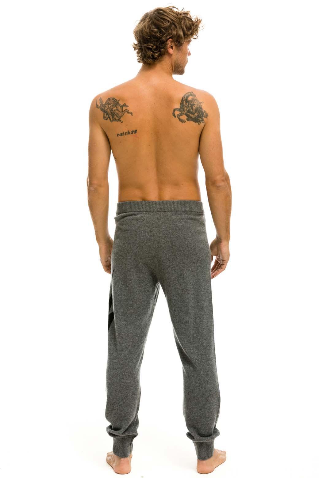 MEN'S BOLT CASHMERE LIGHT SWEATER PANT	- DEEP HEATHER // BLACK BOLT Male Product Image