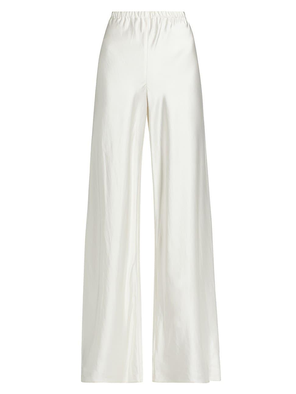 Womens Harmony Satin Wide-Leg Pants product image