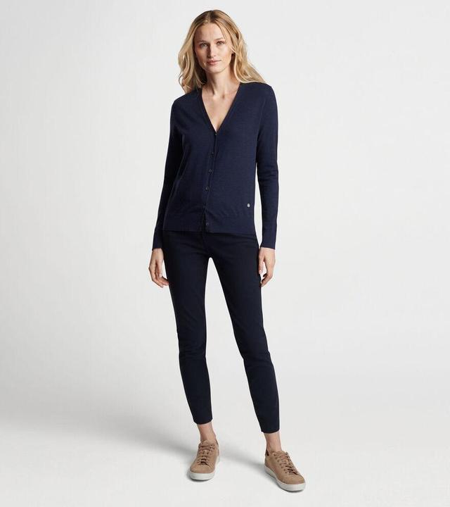 Peter Millar Womens Excursionist Flex Cardigan | Color: Navy | Size: S Product Image