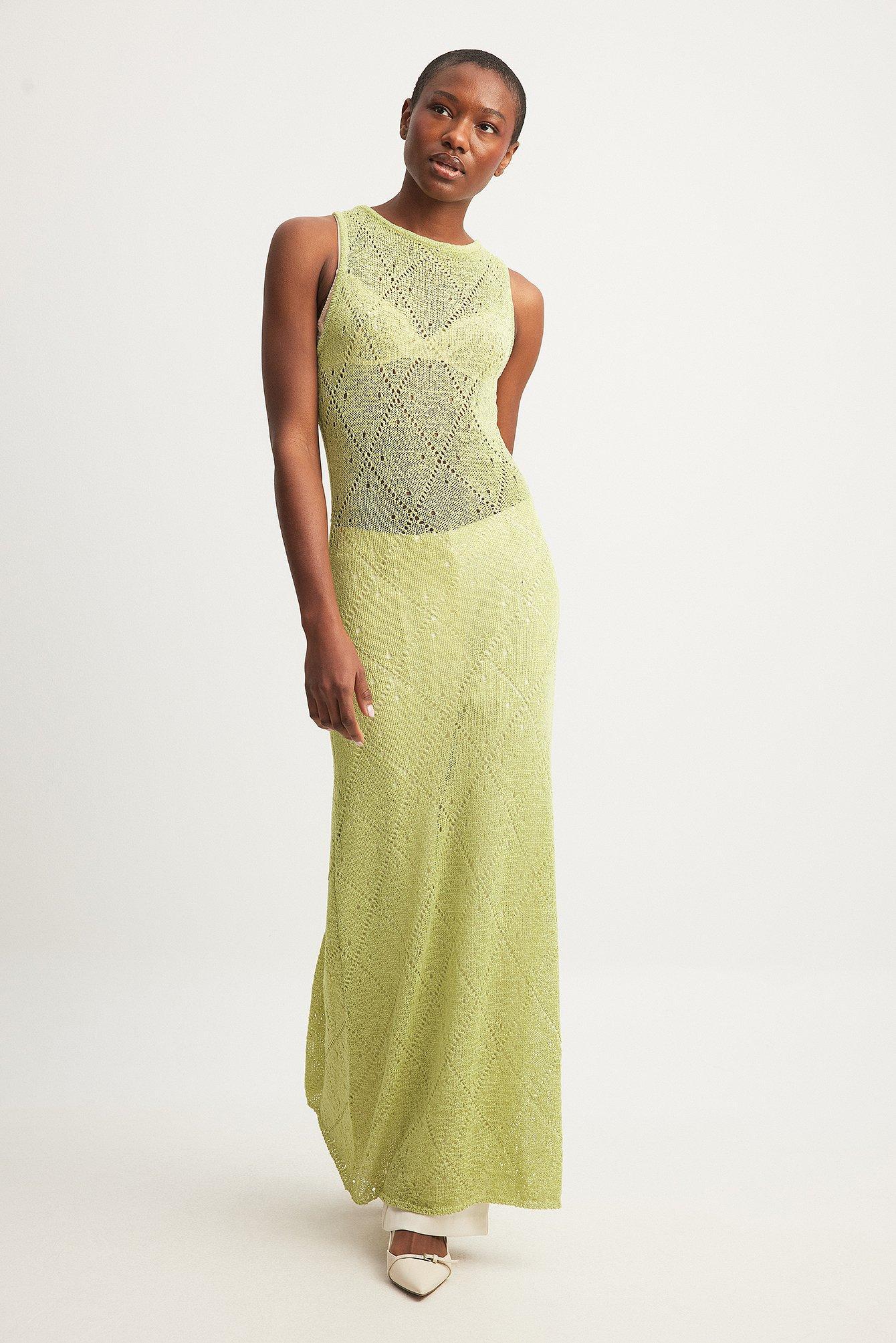 Crochet Knitted Maxi Dress Product Image