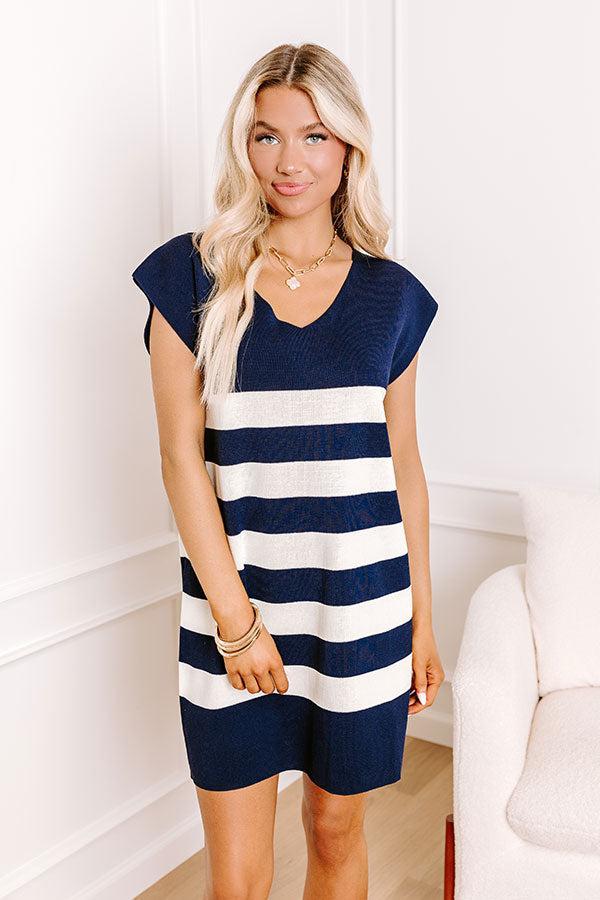 Country Club Ready Knit Dress in Navy Product Image