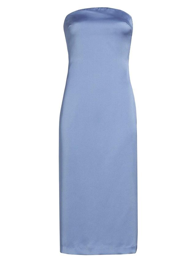 Womens Lisa Strapless Satin Midi-Dress Product Image