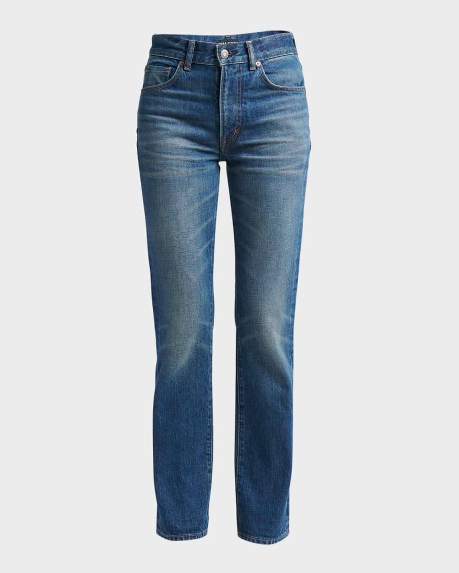 Straight-Leg Denim Jeans Product Image