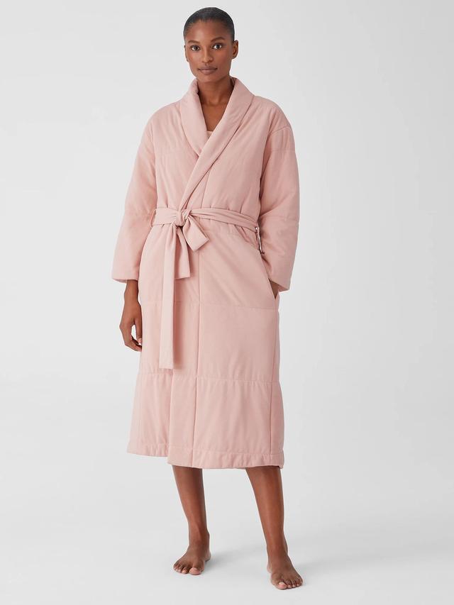 EILEEN FISHER Organic Cotton Cozy Interlock Quilted Robefemale Product Image