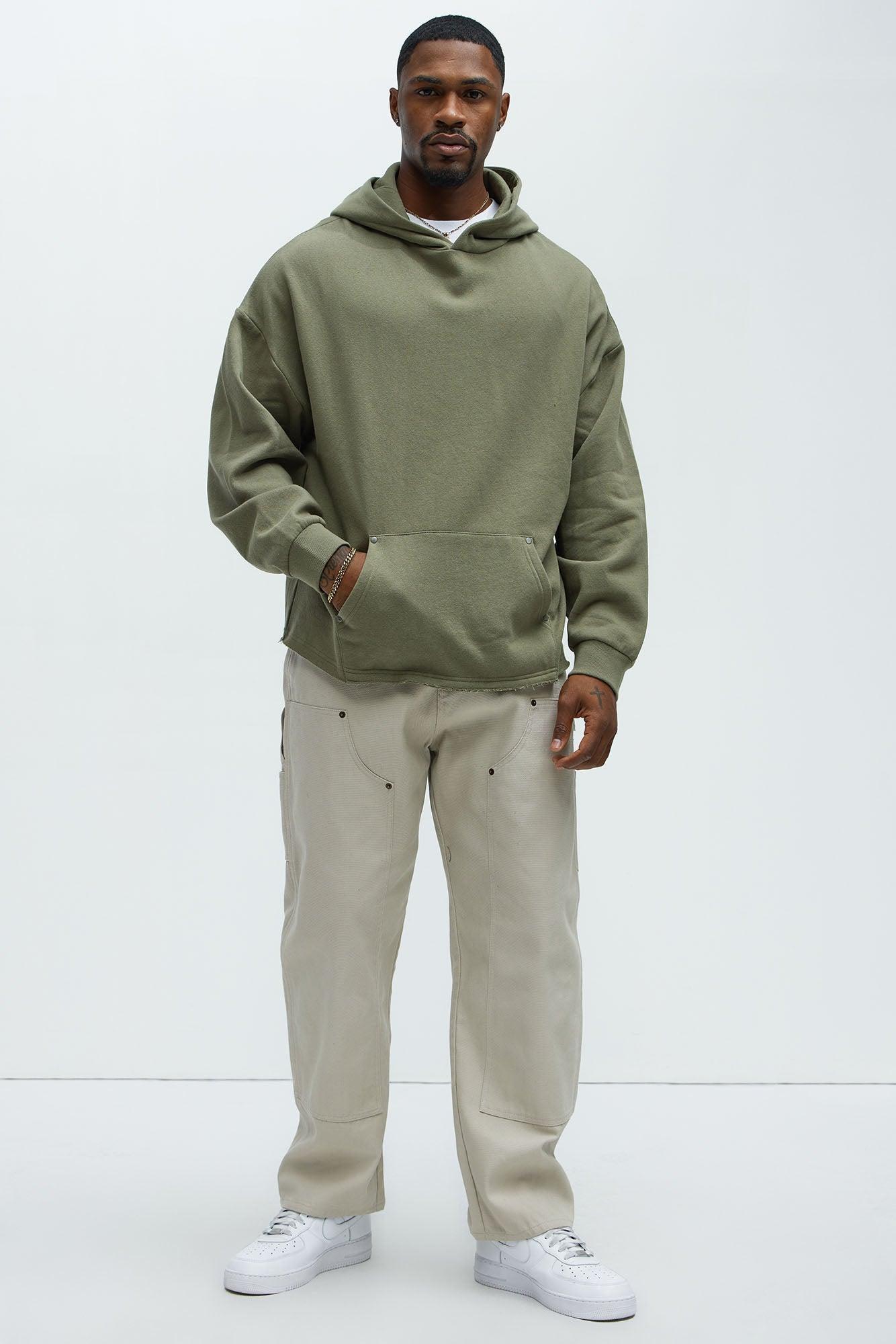 Ruffed Up Oversized Hoodie - Green Product Image