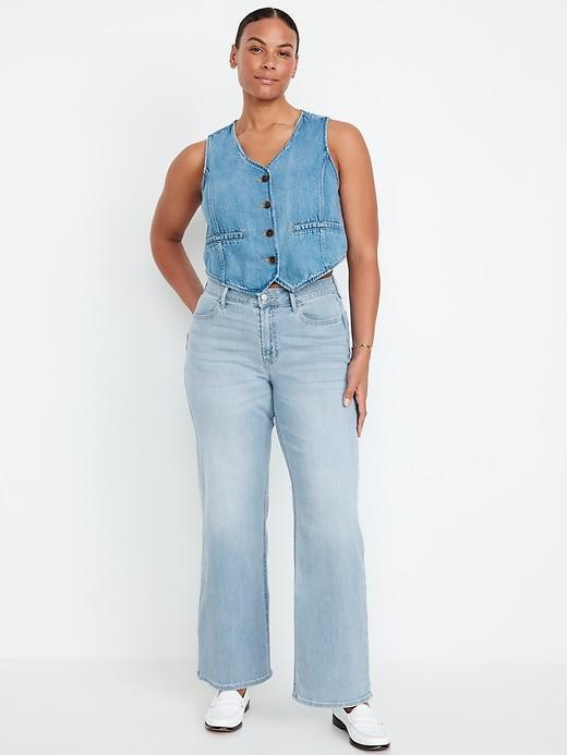 High-Waisted Wow Wide-Leg Jeans Product Image