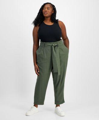 On 34th Womens Belted Paperbag Pants, Created for Macys Product Image