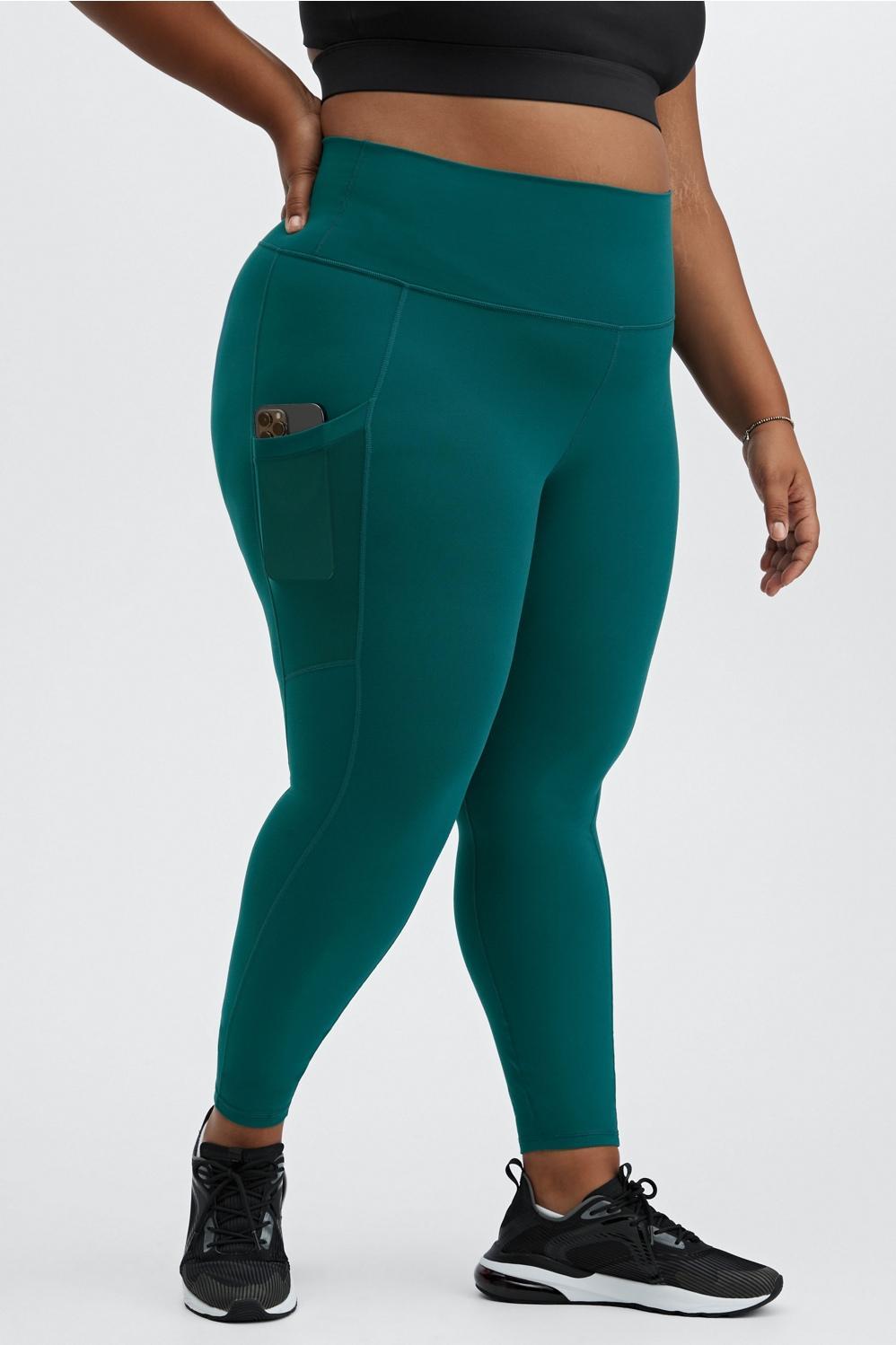 Fabletics On-The-Go High-Waisted Legging Womens green Size XXS Product Image