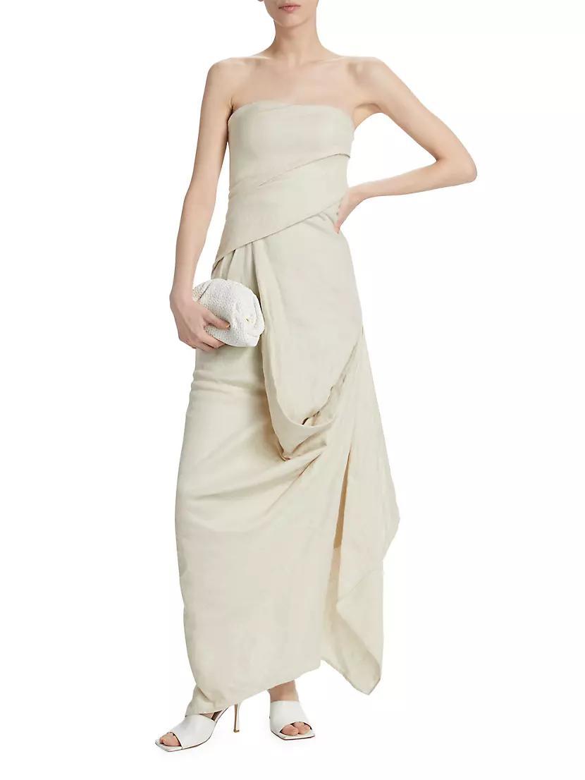 Caravaggio Linen Strapless Dress Product Image