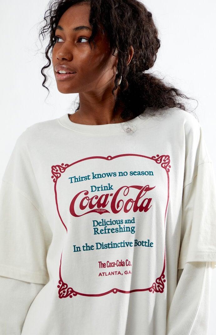 Coca Cola Women's By PacSun Double Layered Long Sleeve T-Shirt Product Image