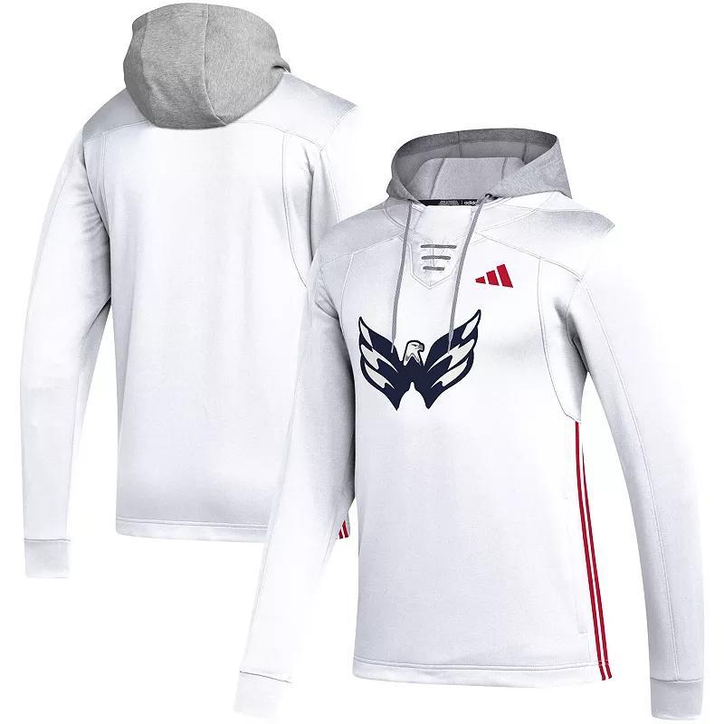 Mens adidas Washington Capitals Refresh Skate Lace AEROREADY Pullover Hoodie Product Image