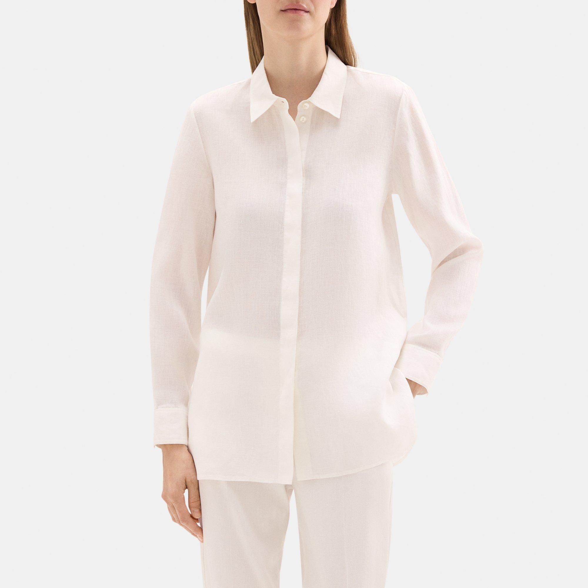 Linen Tunic Shirt | Theory Outlet Product Image