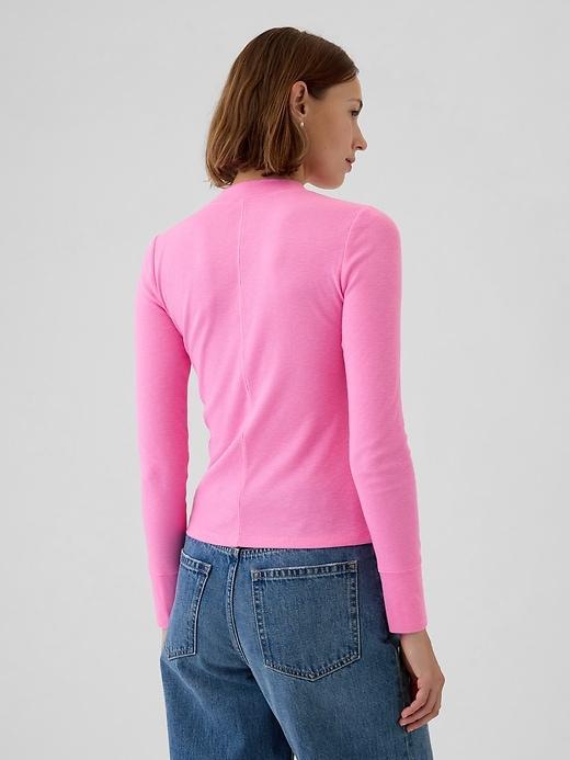 Essential Rib Mockneck T-Shirt Product Image