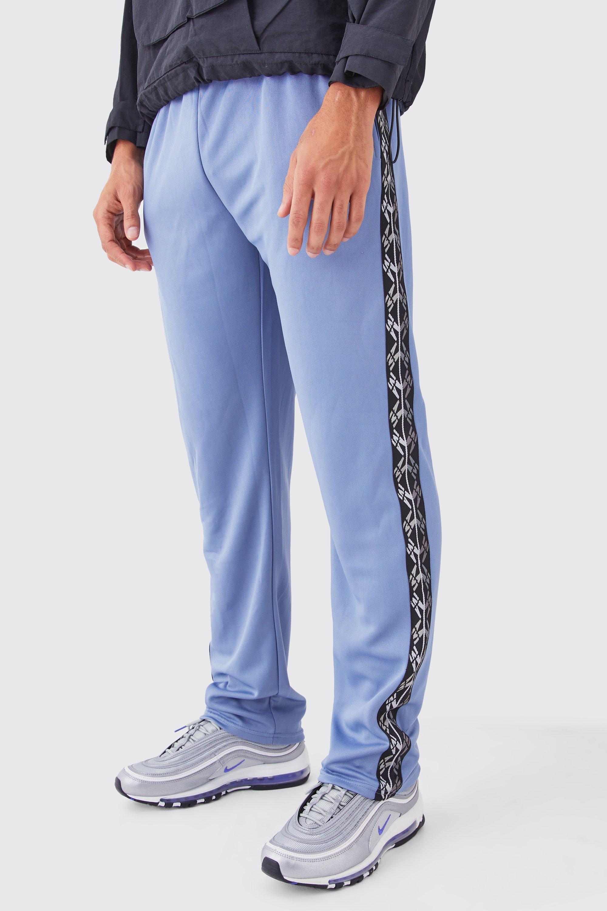 Regular Fit Tape Side Tricot Jogger | boohooMAN USA Product Image