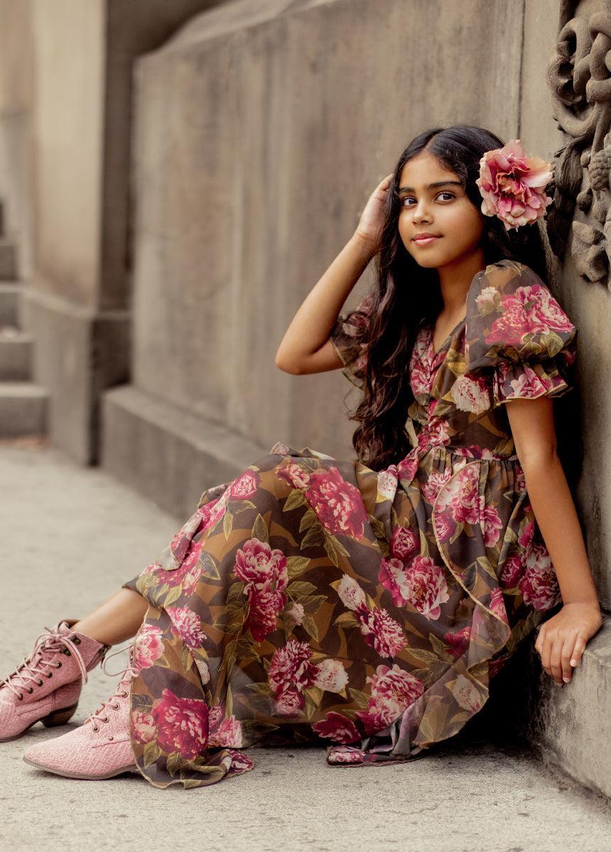 Kayden Dress in Bistre Floral Product Image