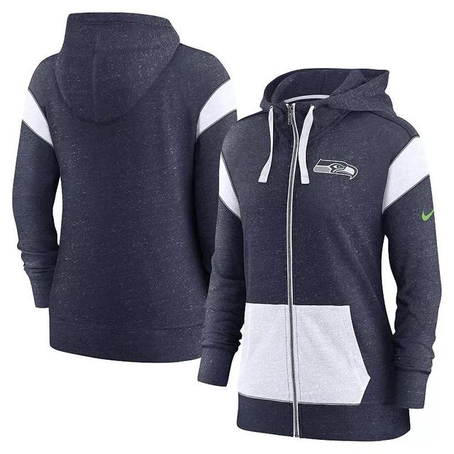 Womens Nike College /White Seattle Seahawks Plus Size Monaco Full-Zip Hoodie Blue Product Image