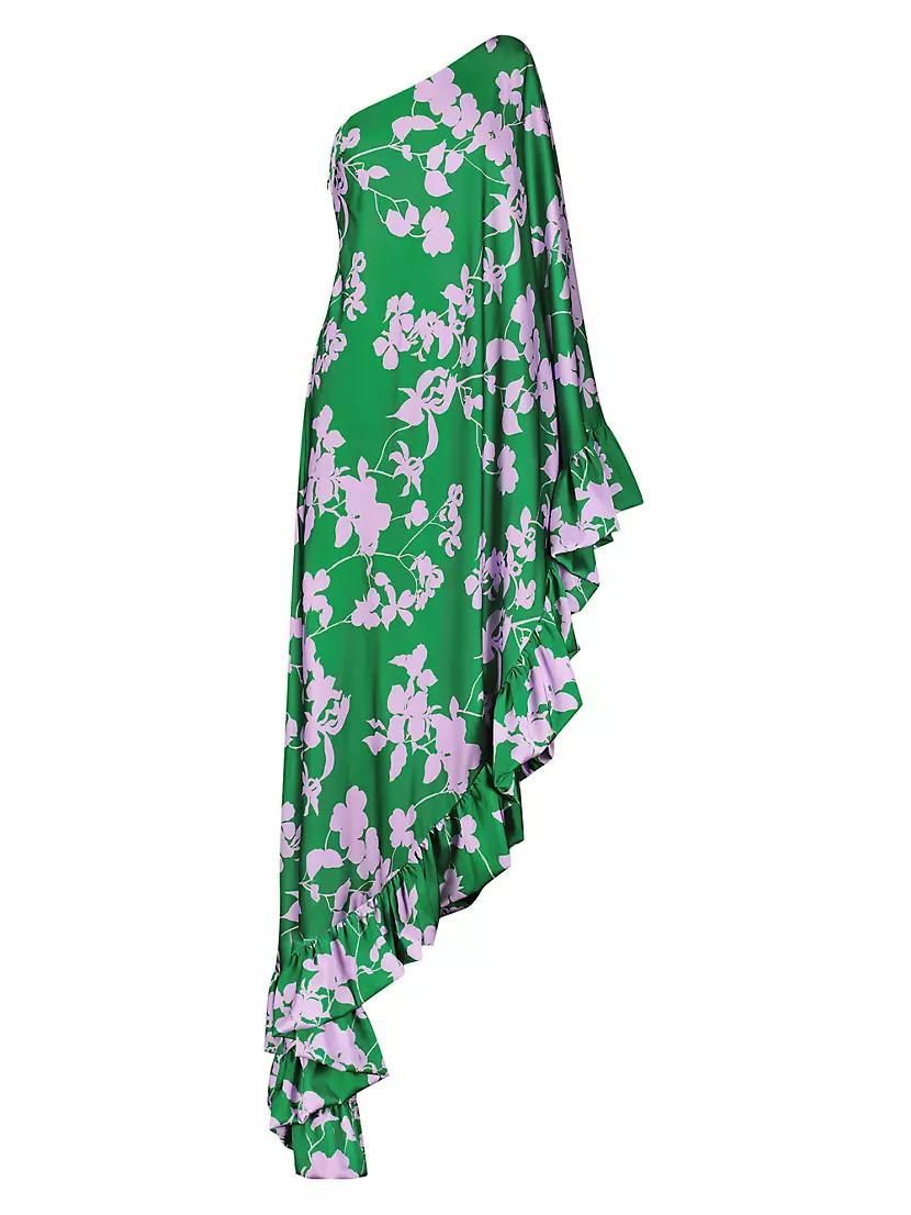 Floral Draped Asymmetric Maxi Dress Product Image