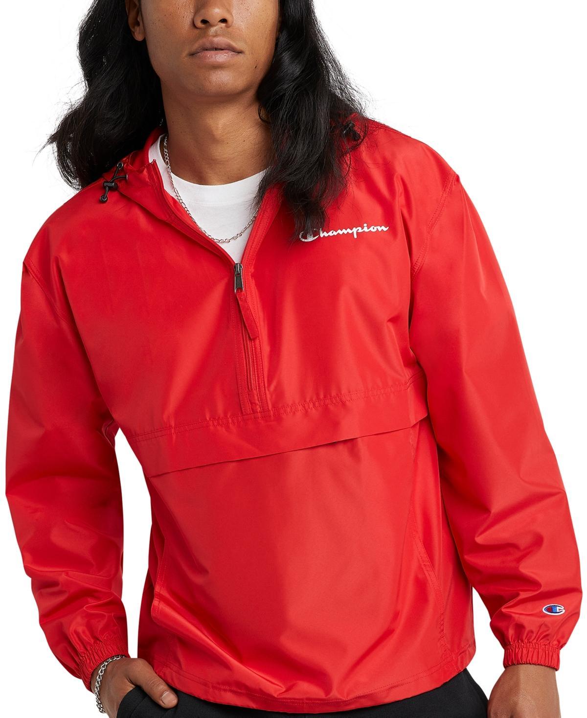 Champion Mens Packable Half-Zip Hooded Water-Resistant Jacket Product Image