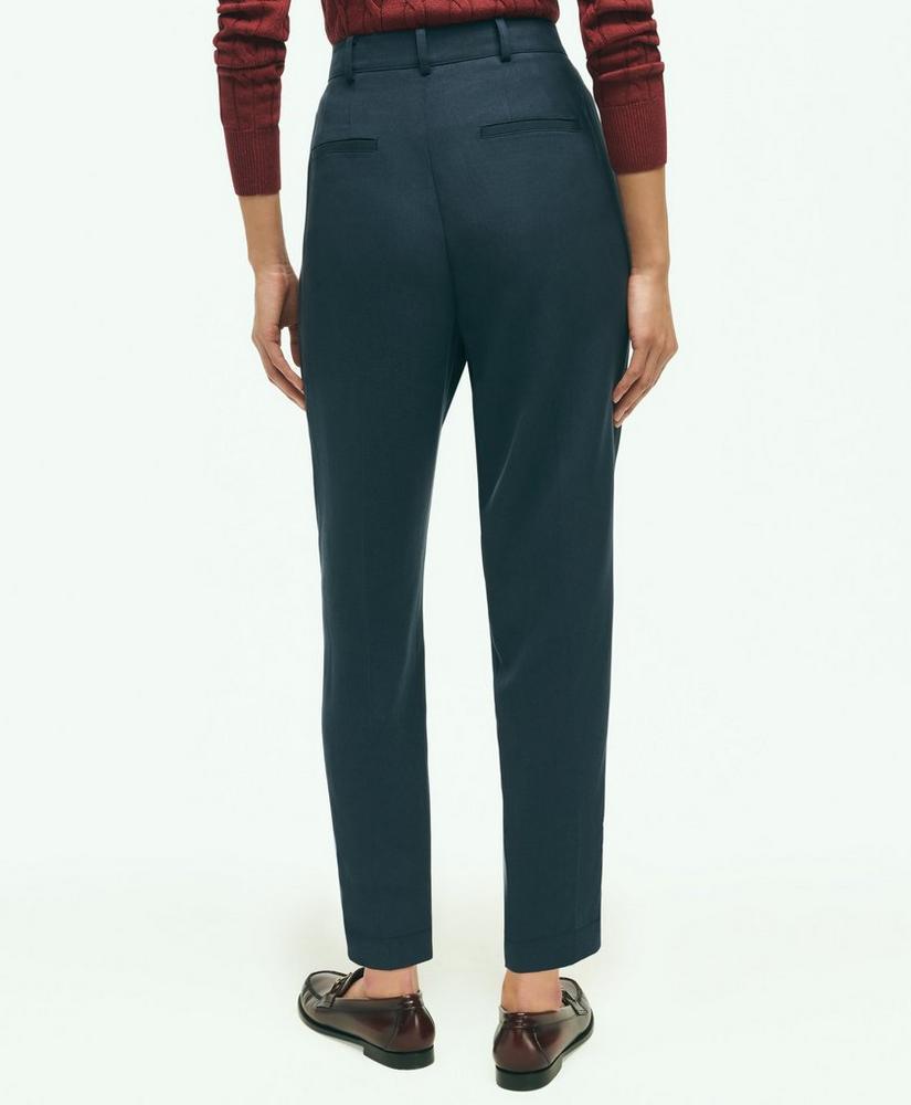 Slim Pleat-Front Cropped Pants Product Image