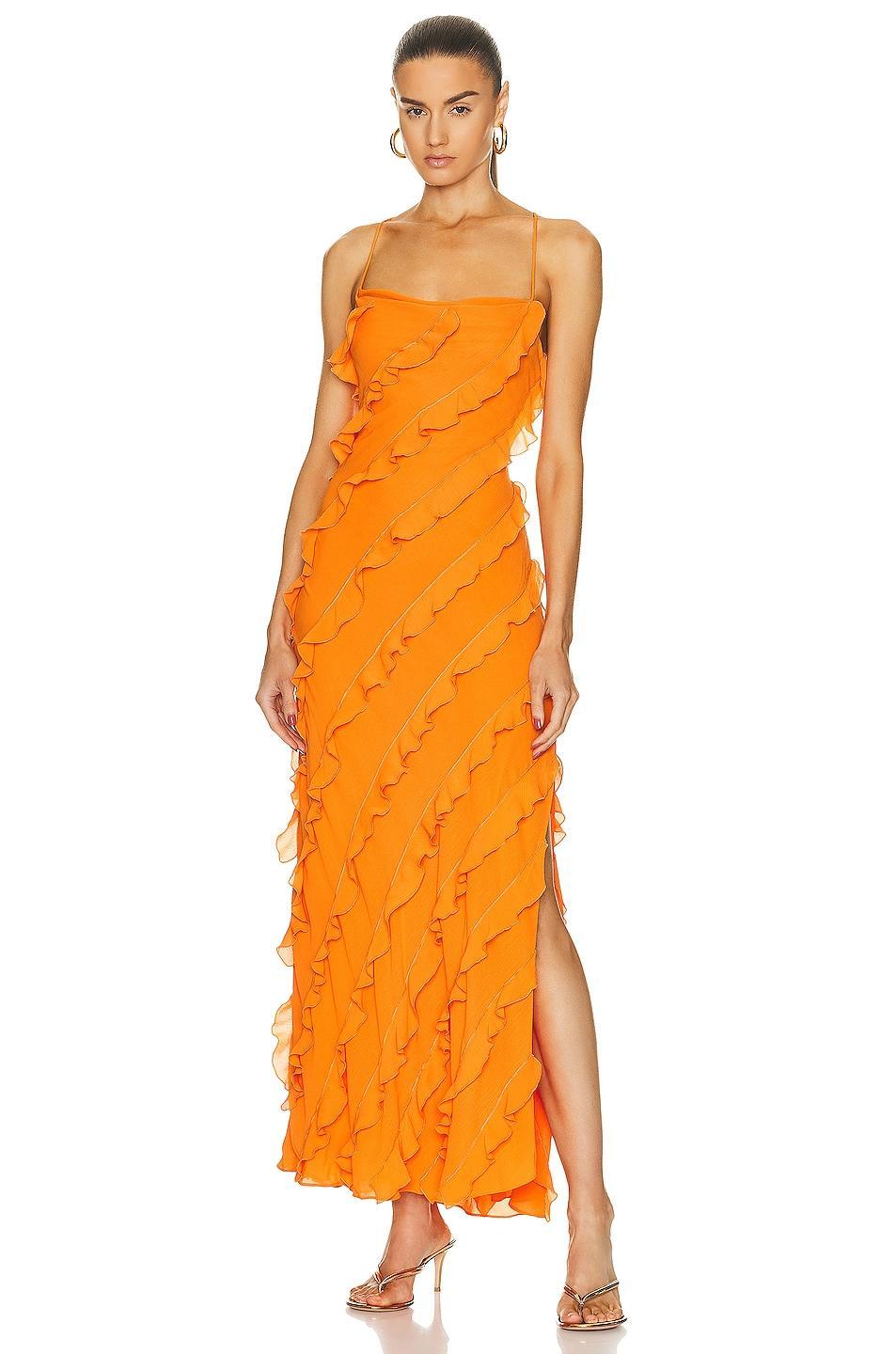 STAUD - Women's Elvire Dress - Orange - L - Moda Operandi Product Image