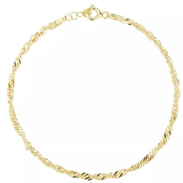 Sunkissed Sterling Two Tone Singapore Chain Bracelet Set, Womens Gold Tone Product Image