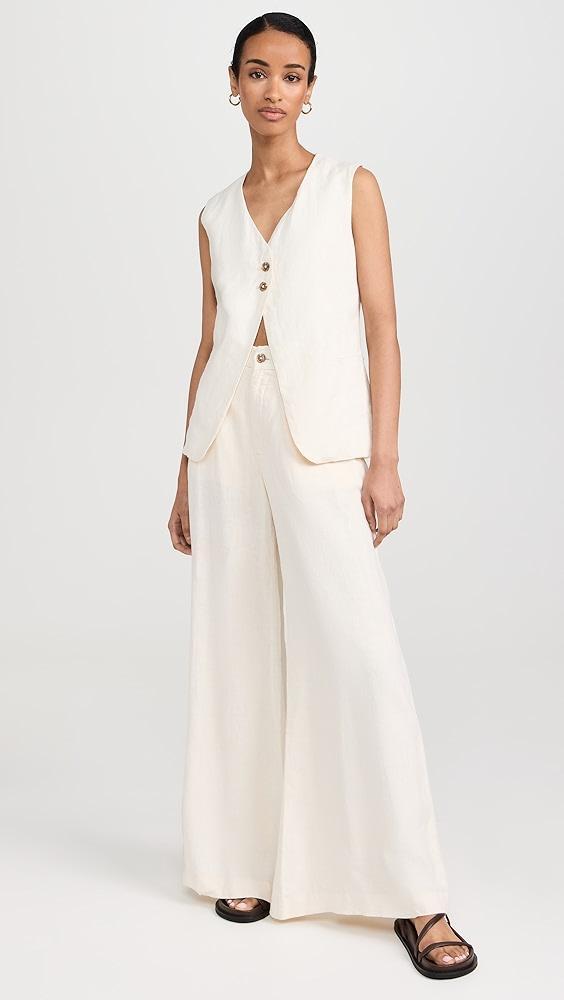 DL1961 Lucila Pleated Ultra Wide Leg Pants: Ultra High Rise 33' | Shopbop Product Image