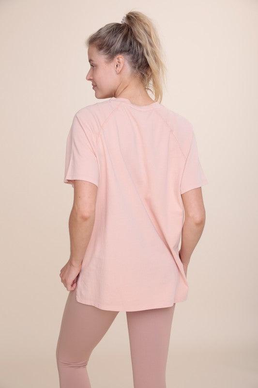 Split Collar Short Sleeve Tees Product Image