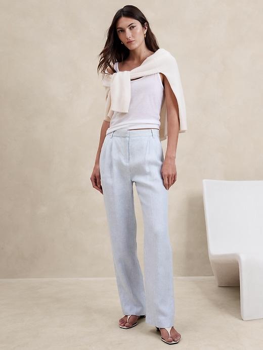 High-Rise Relaxed Linen Pant Product Image