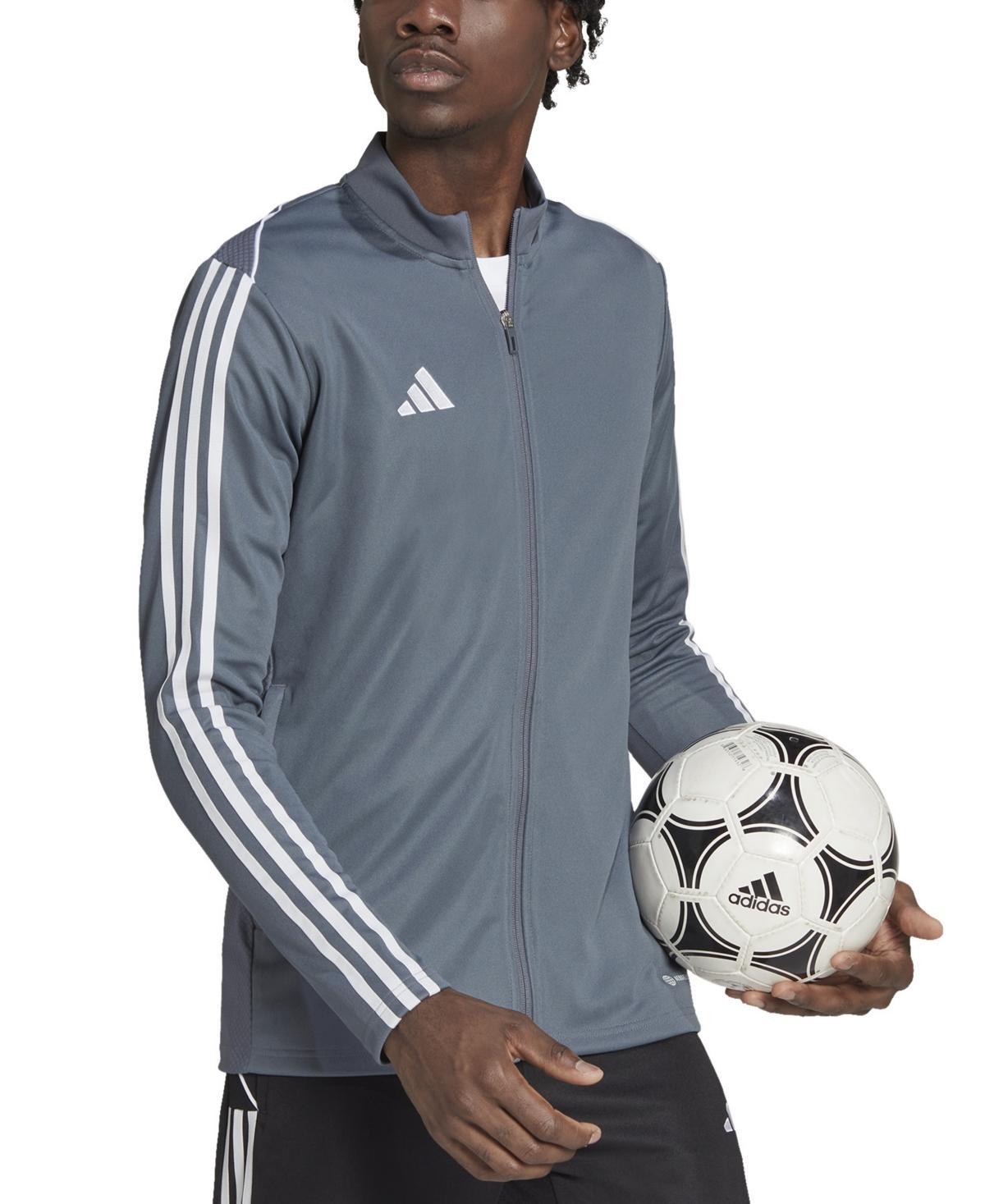 adidas Mens Tiro 23 Slim-Fit Performance 3-Stripes Track Jacket - Team Onix Product Image