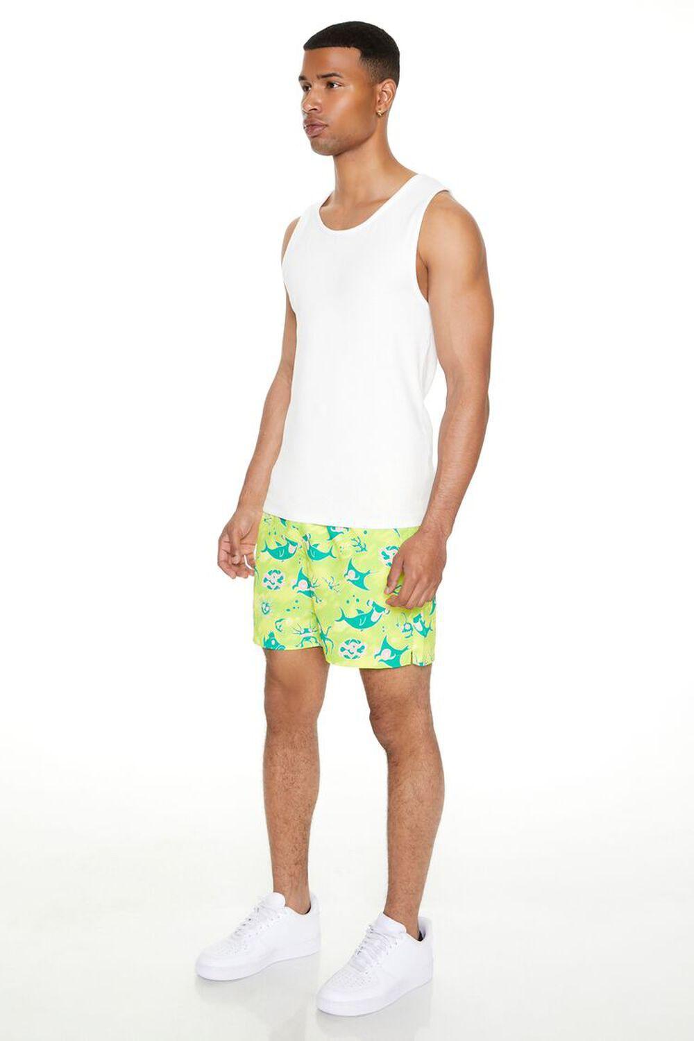 Sea Life Print Swim Trunks | Forever 21 Product Image