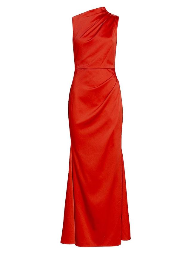 Womens Avalite Draped Satin Maxi Dress Product Image