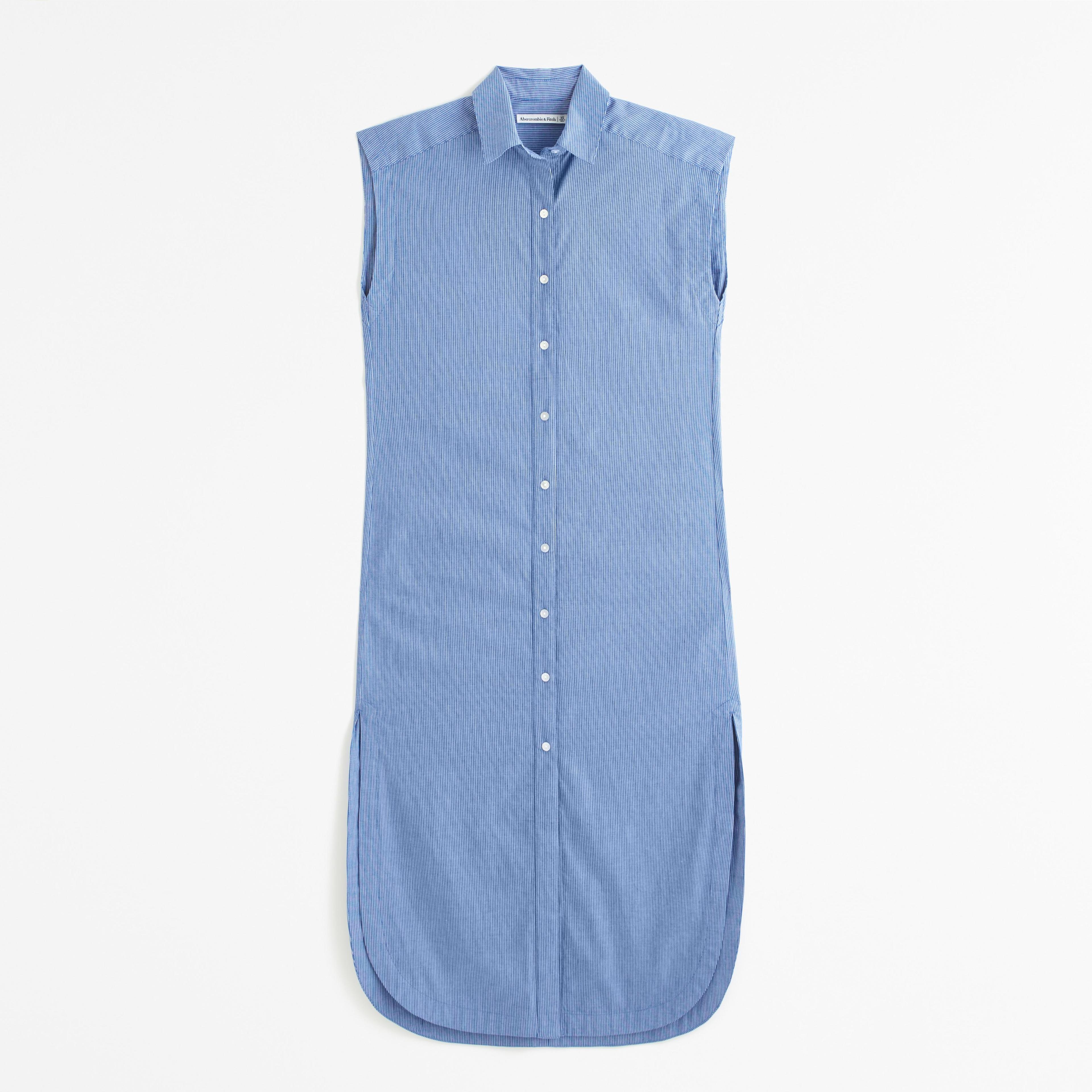 Button-Through Midi Shirt Dress Product Image