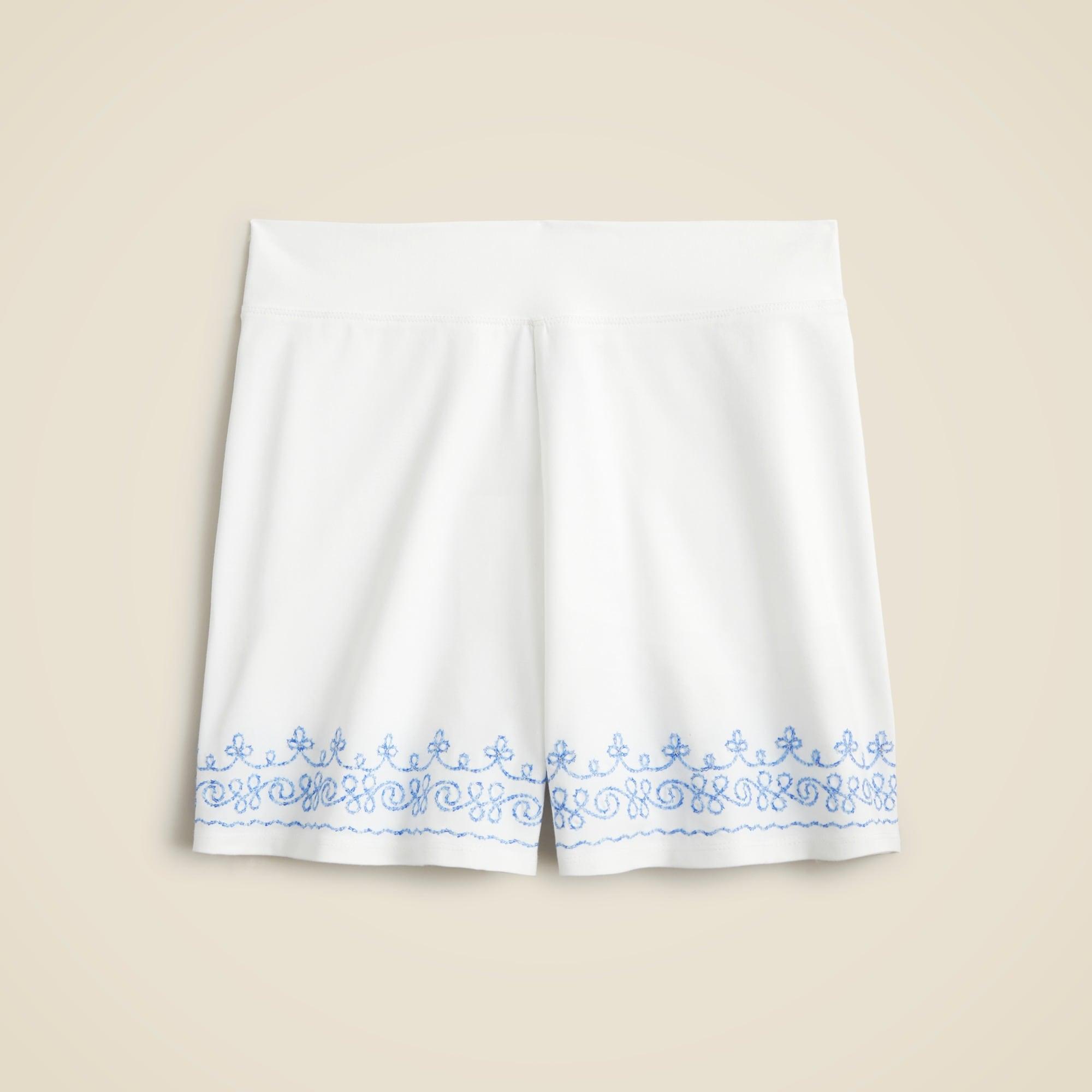 Maryam Nassir Zadeh X J.Crew embroidered mini short in stretch cotton blend Product Image