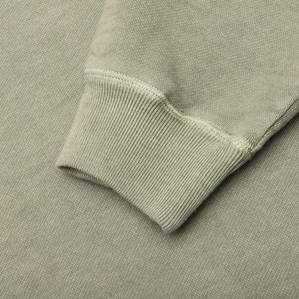 Pigment Dyed Sweat Shirt L/S - Olive Male Product Image