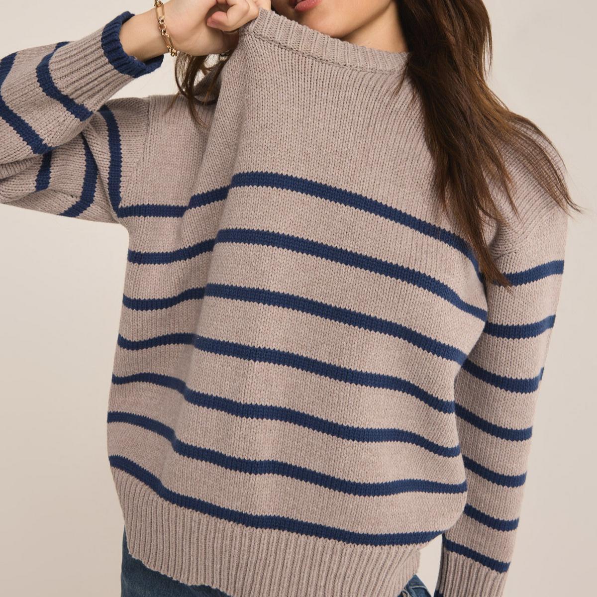 Boyfriend Stripe Sweater Product Image