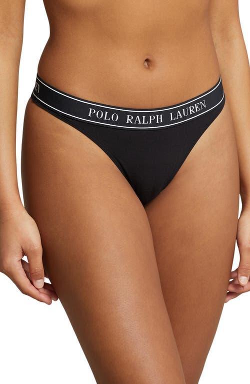 Polo Ralph Lauren Mid Rise Cotton Blend Thong Product Image