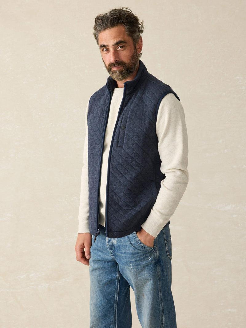 Epic Quilted Fleece Vest - Navy Melange Product Image