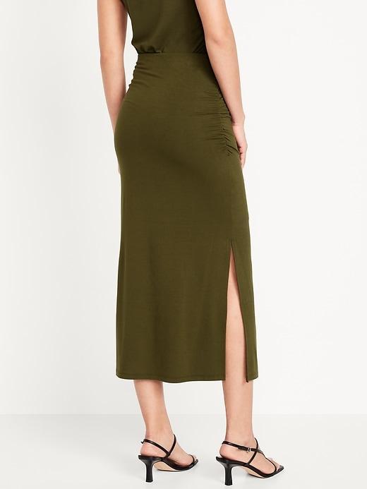 Ruched Maxi Skirt Product Image