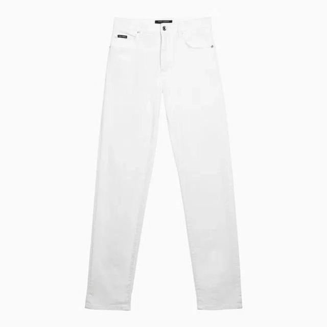 Dolce&gabbana Regular White Cotton Pants Women Product Image