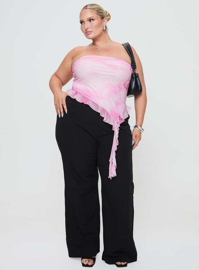 Travessa Asymmetric Tube Top Pink Curve Product Image