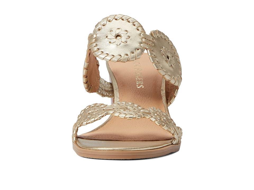 Jack Rogers Lauren Mid Heel (Platinum/Platinum) Women's Shoes Product Image