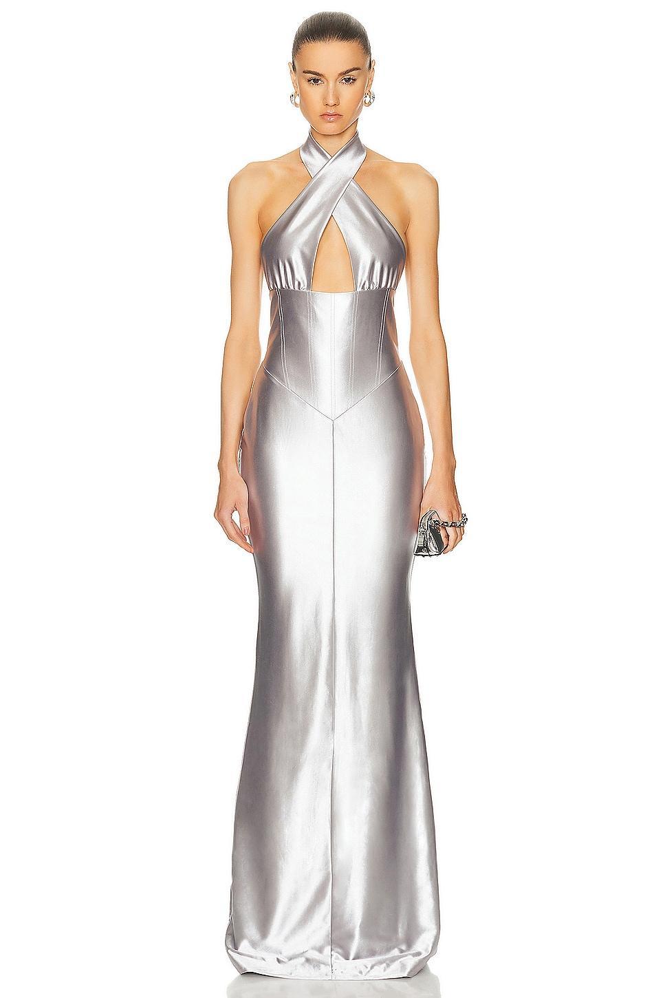 retrofete Charity Dress Metallic Silver. (also in ). Product Image