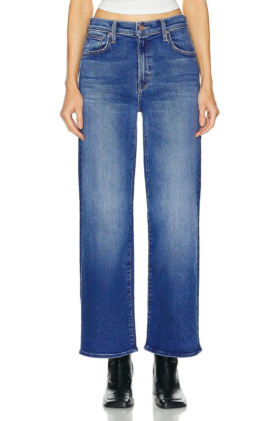 Mother The Dodger High Rise Ankle Wide Leg Jeans in Work Hard Play Hard Product Image