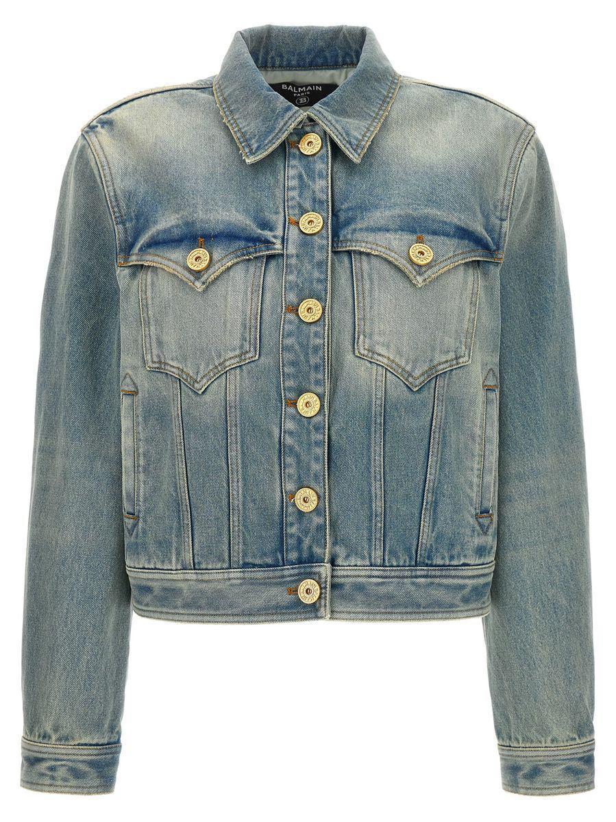 BALMAIN Coats & Jackets In Blue Product Image