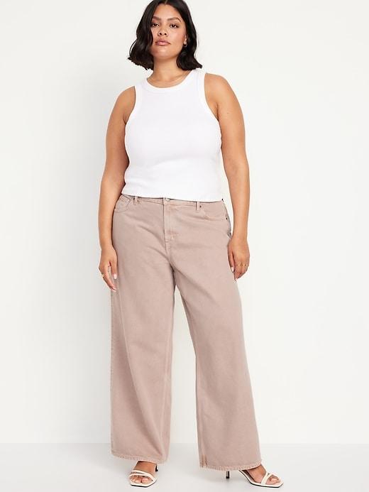 Mid-Rise Baggy Wide-Leg Jeans Product Image