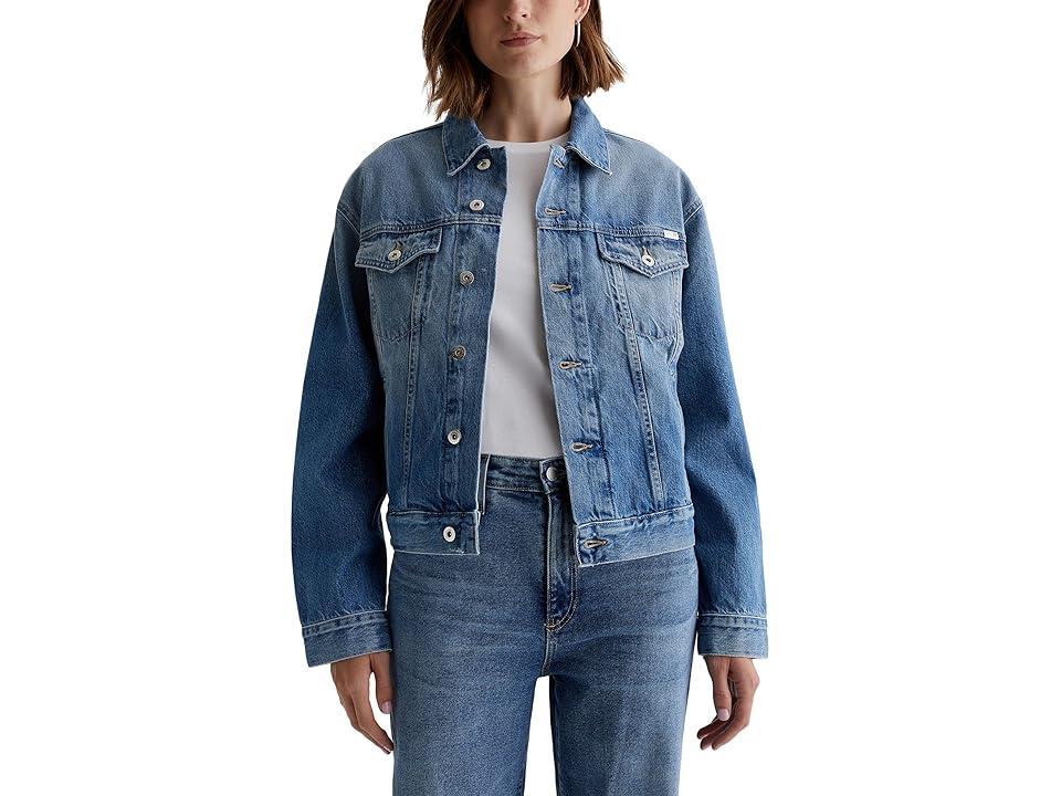 AG Jeans Ramie Oversized Trucker Jacket (Stockholm) Women's Vest Product Image