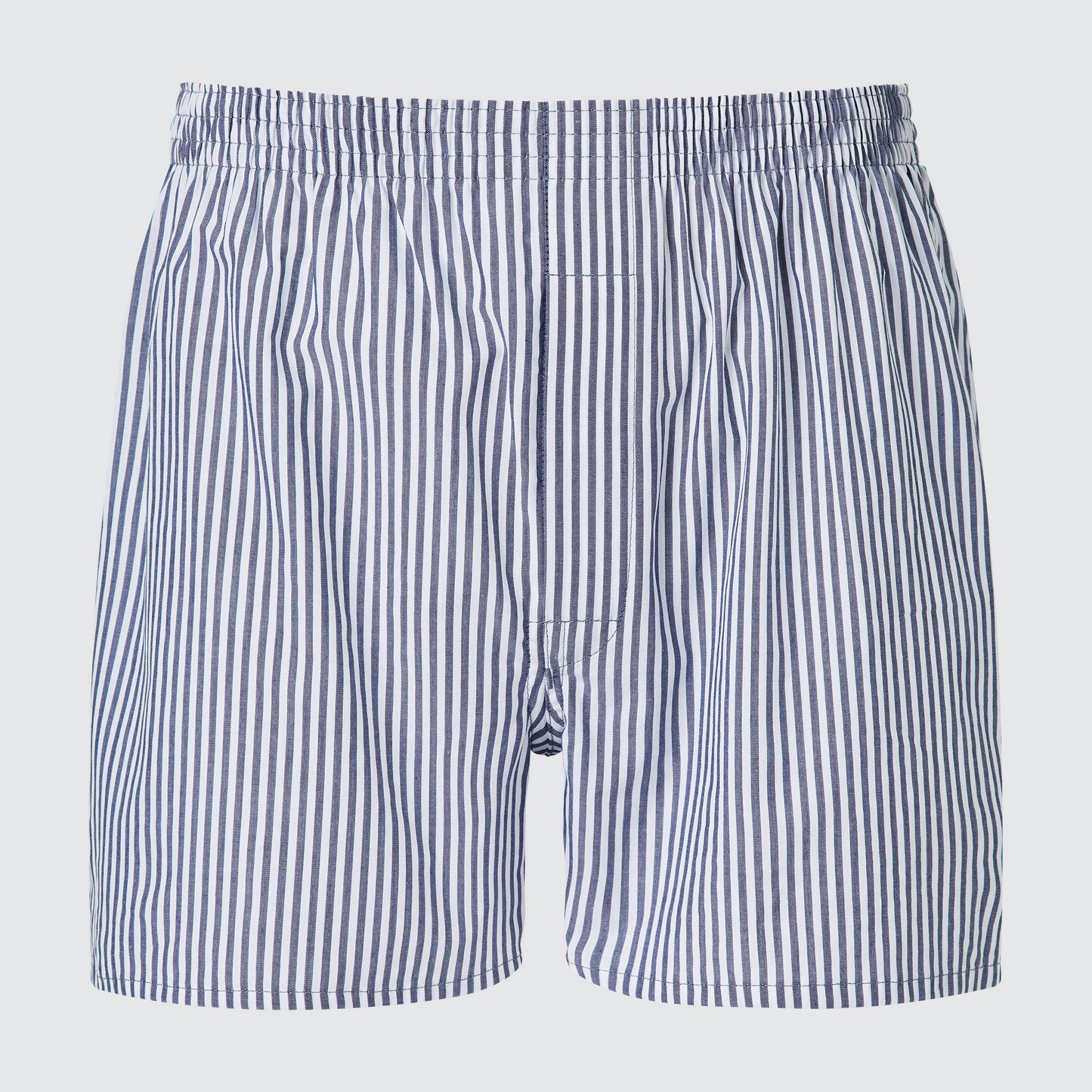 Mens Woven London Striped Trunks Blue 2XL UNIQLO US Product Image