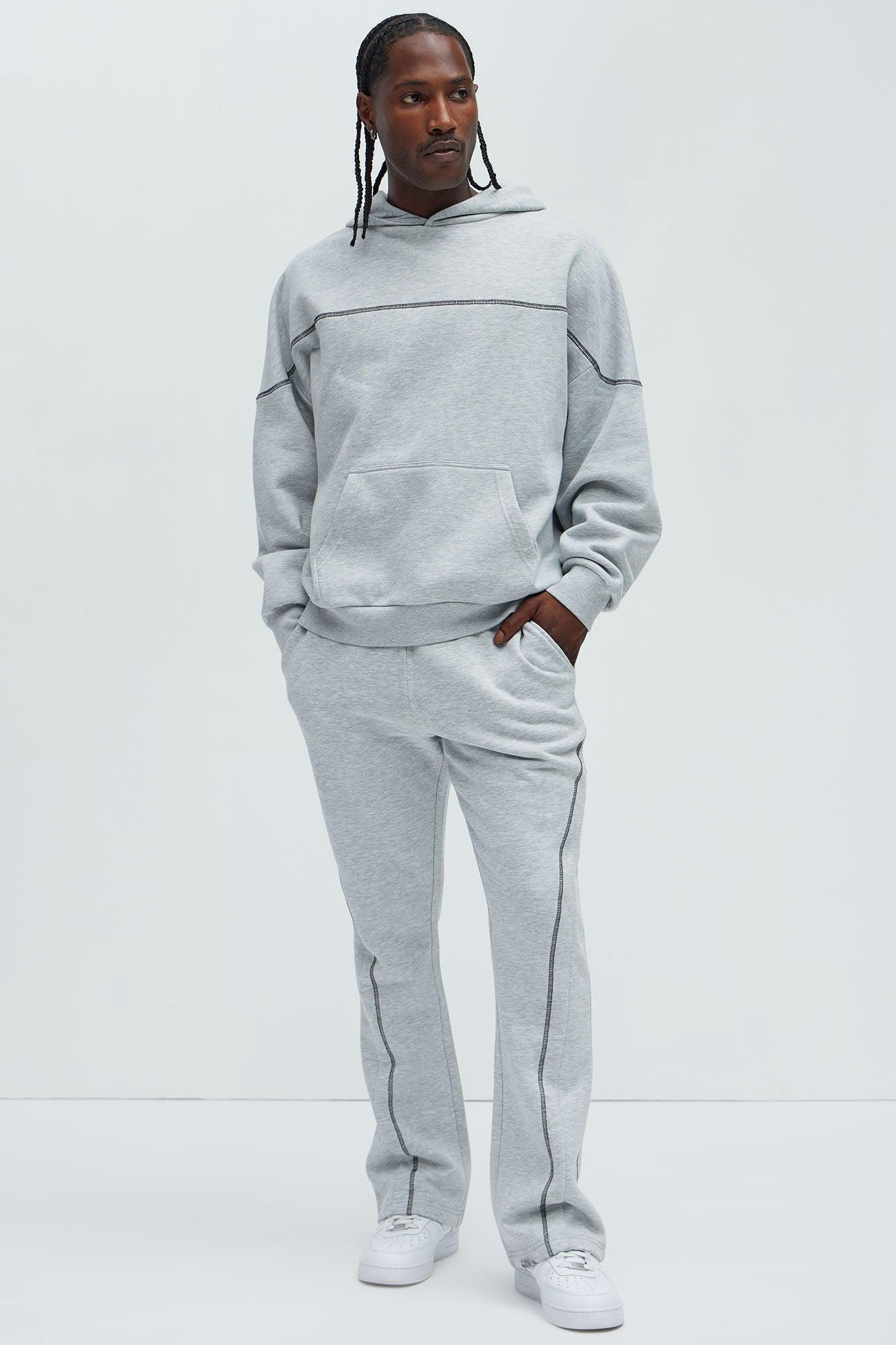 Tyson Trust Me Skinny Flare Contrast Sweatpants - Heather Grey Product Image