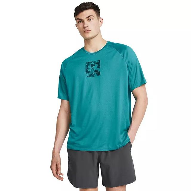 Mens Under Armour UA Tech Negative Camo Logo Short Sleeve Tee Product Image