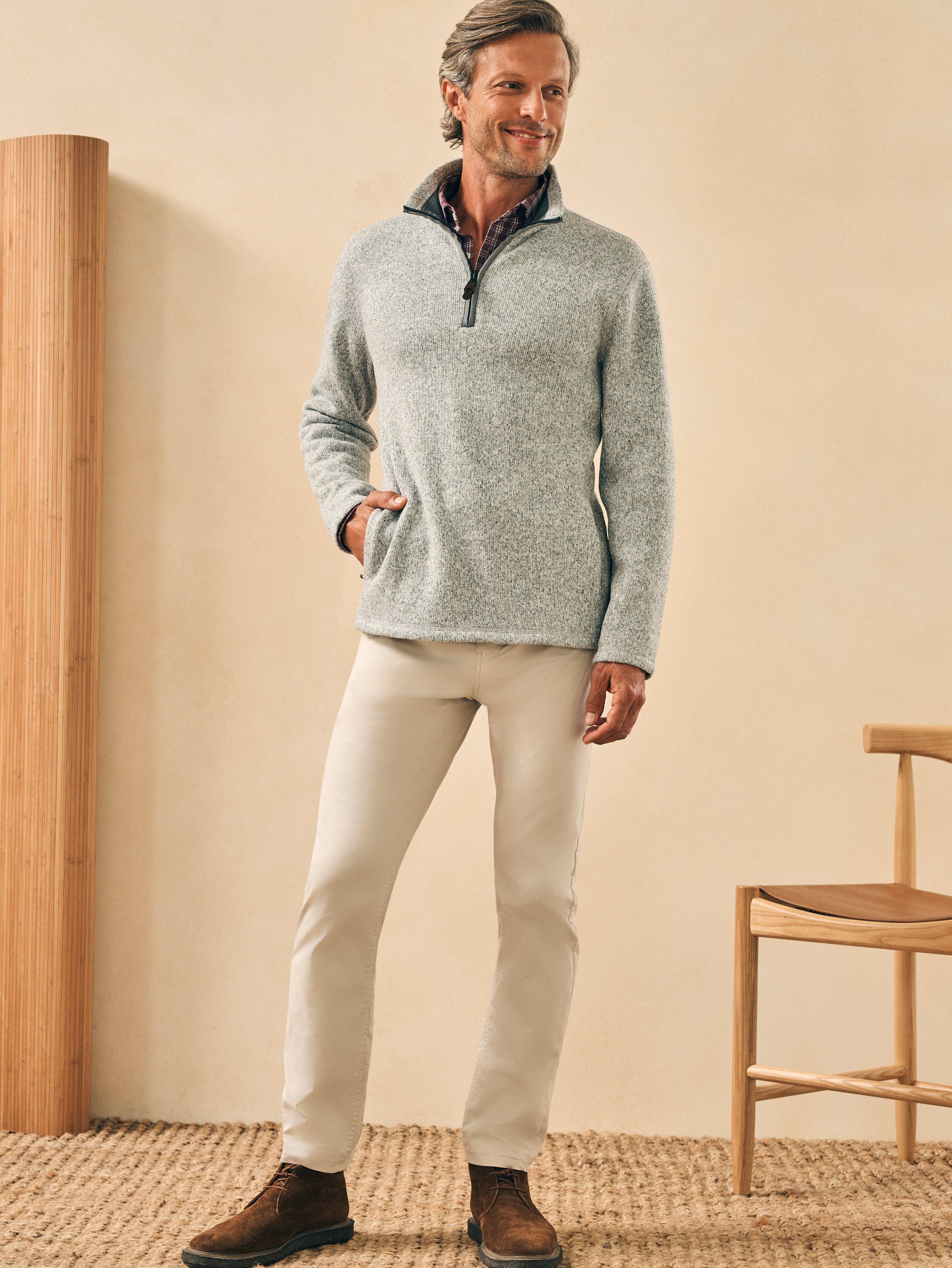 Sweater Fleece Quarter Zip - Light Granite Male Product Image